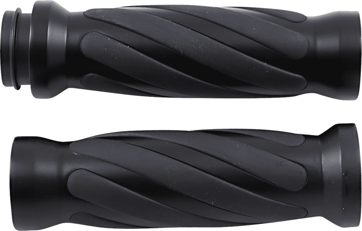 DRAG SPECIALTIES 0630-2690 Twisted Grips - TBW - Matte Black
