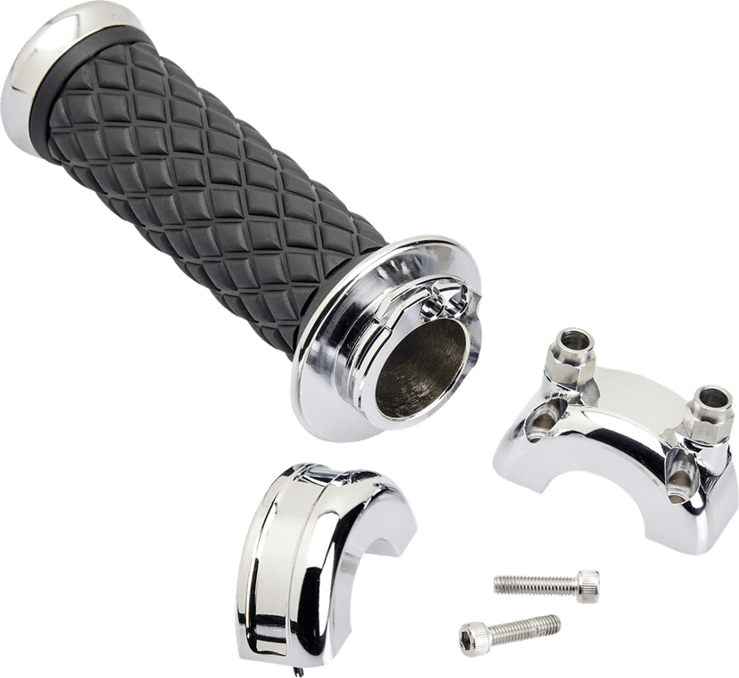 BILTWELL 0630-3073 Alumicore Grips - Custom - Chrome — image 4 of 4
