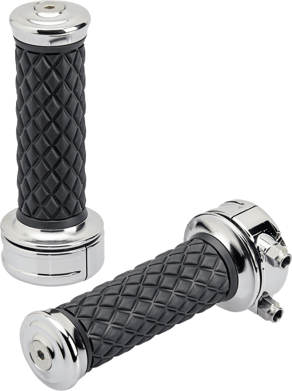BILTWELL 0630-3073 Alumicore Grips - Custom - Chrome