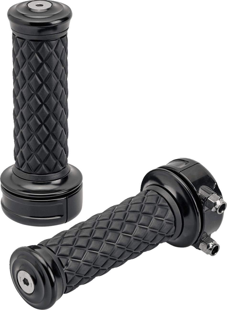 BILTWELL 0630-3074 Alumicore Grips - Custom - Black