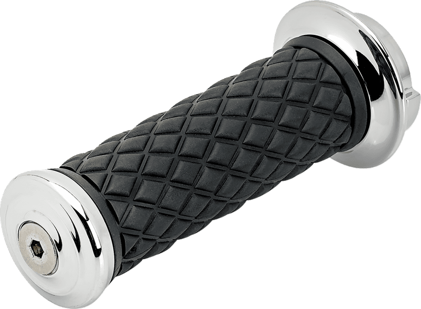 BILTWELL 0630-3187 Alumicore Grips - TBW - Chrome — image 5 of 5