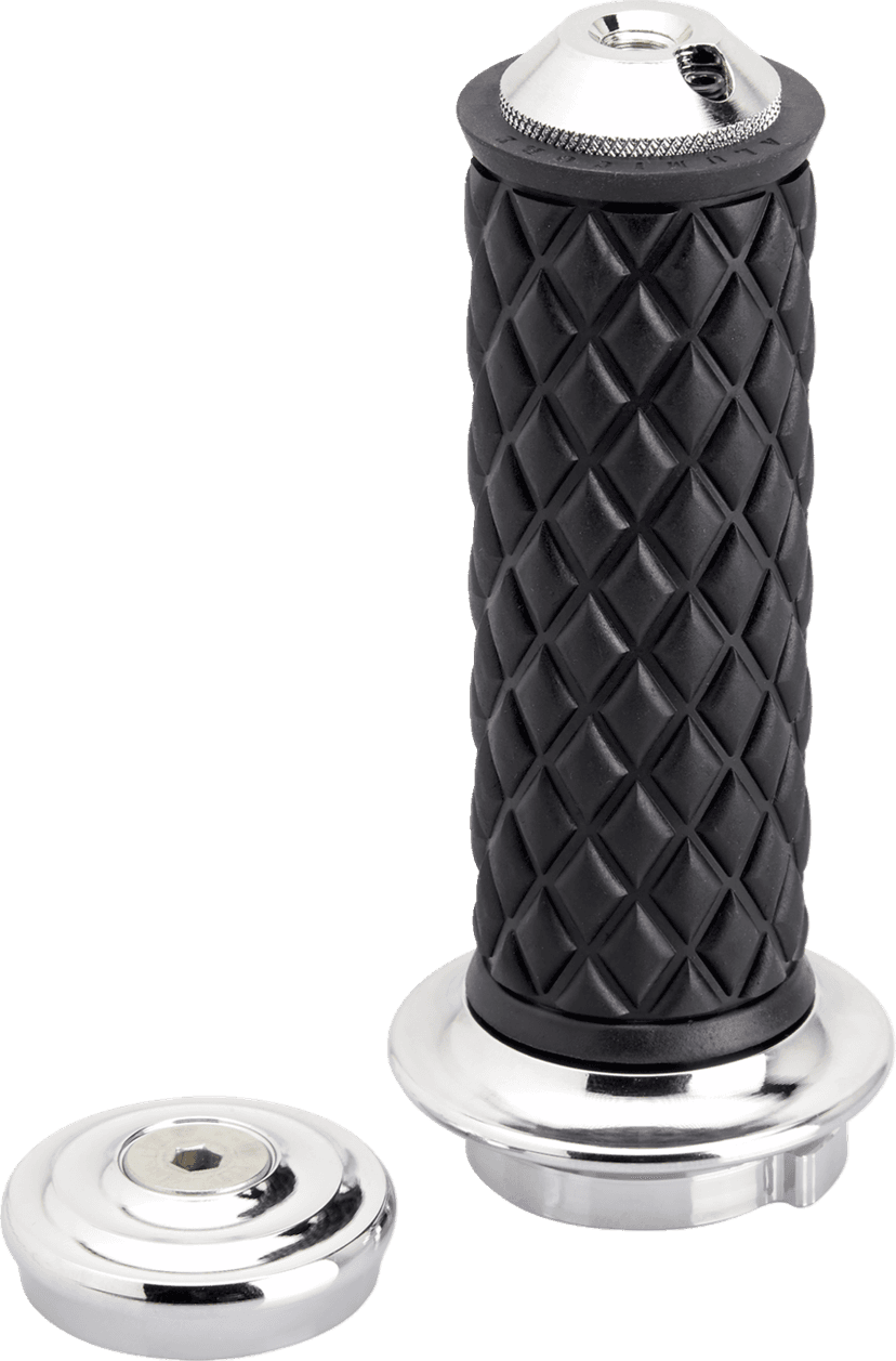 BILTWELL 0630-3187 Alumicore Grips - TBW - Chrome — image 3 of 5