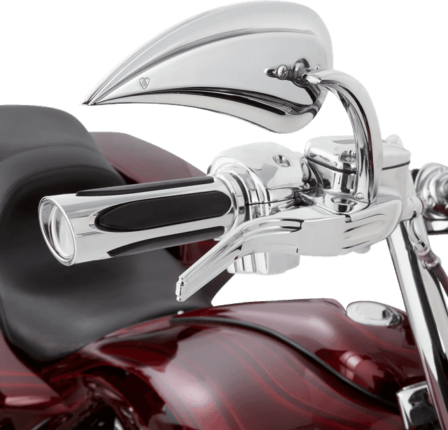 ARLEN NESS 0630-3271 Deep Cut Comfort Series Grips - TBW - Chrome — image 2 of 3