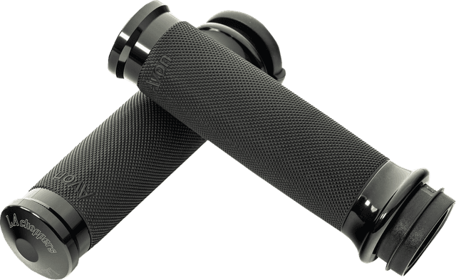 LA CHOPPERS 06303366 County Line Grips - TBW - Black — image 2 of 2