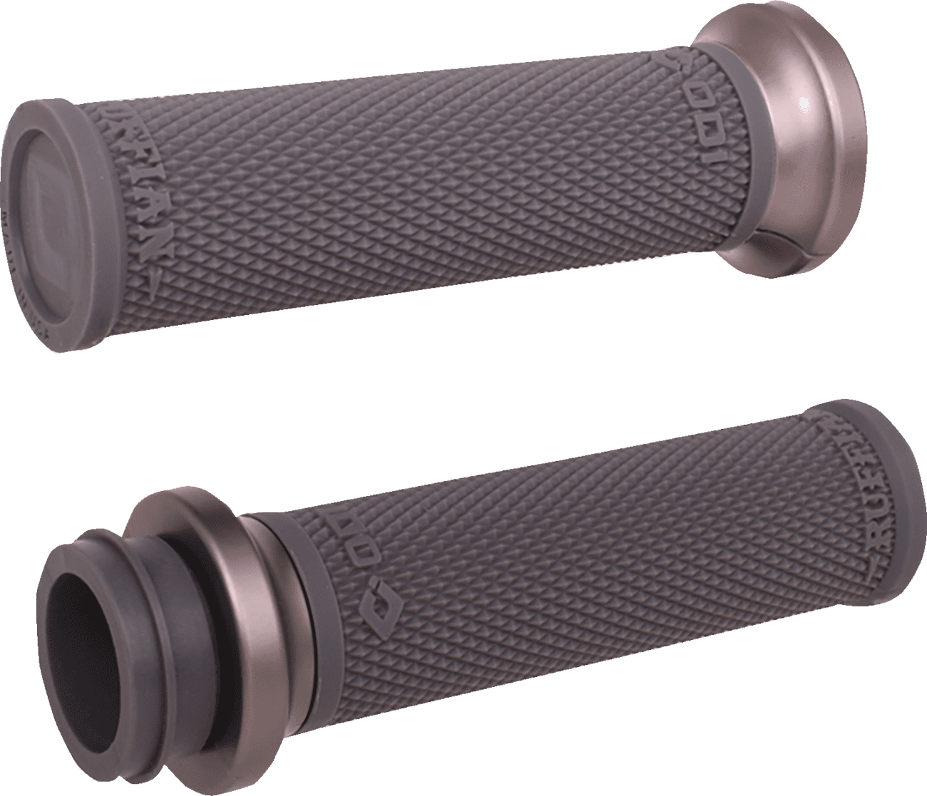 ODI 06303406 Ruffian Lock-On Street Grips - TBW - Black/Gunmetal