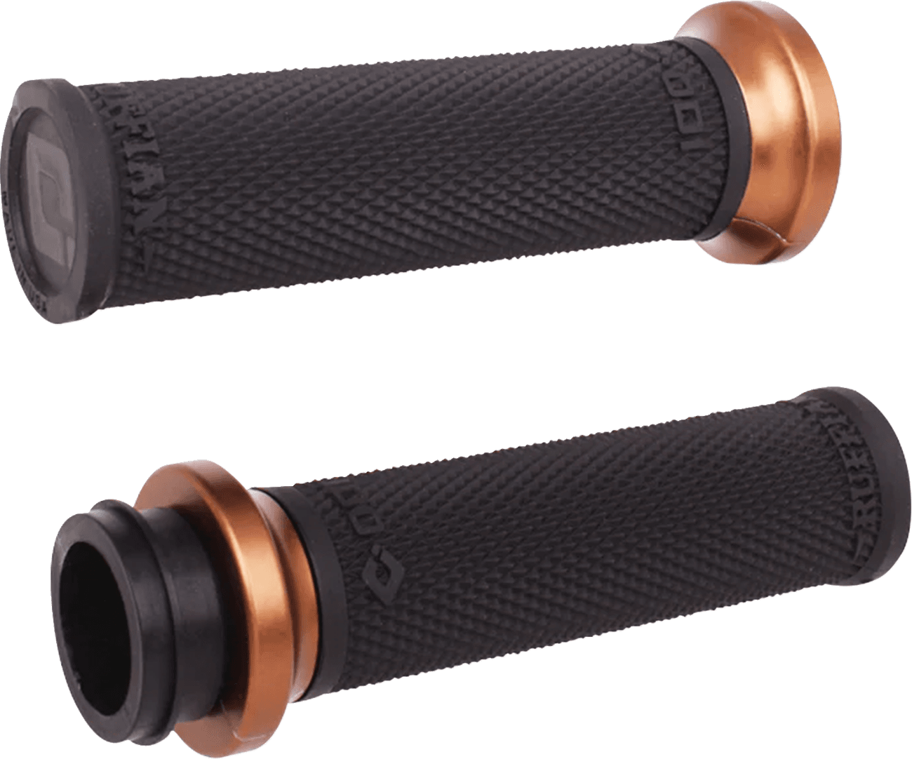 ODI 06303411 Ruffian Lock-On Street Grips - Indian TBW - Black/Bronze