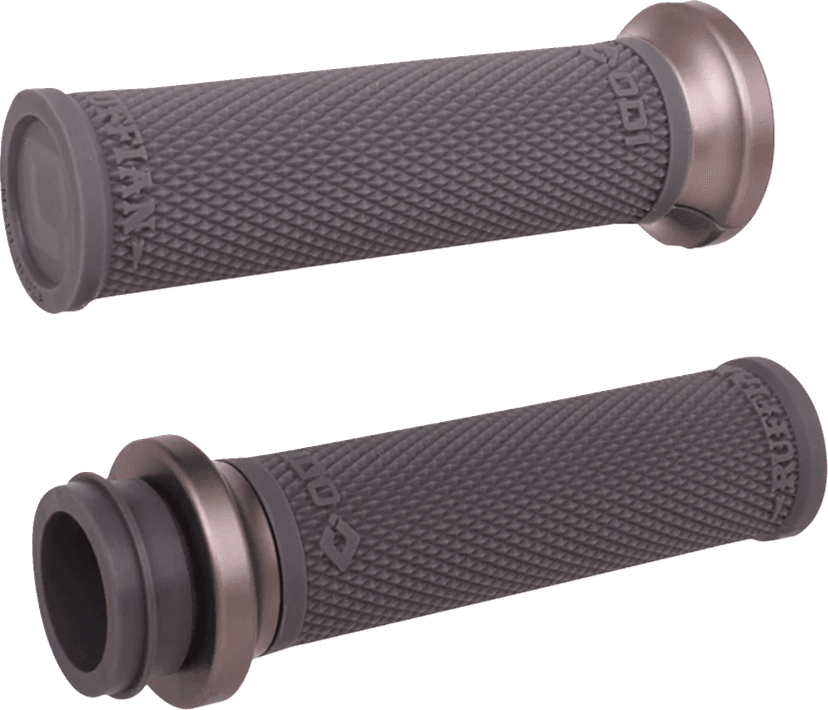 ODI 06303413 Ruffian Lock-On Street Grips - Indian TBW - Black/Gunmetal