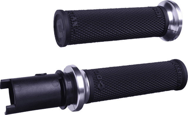 ODI 06303421 Ruffian Lock-On Street Grips - CVO - Black/Silver
