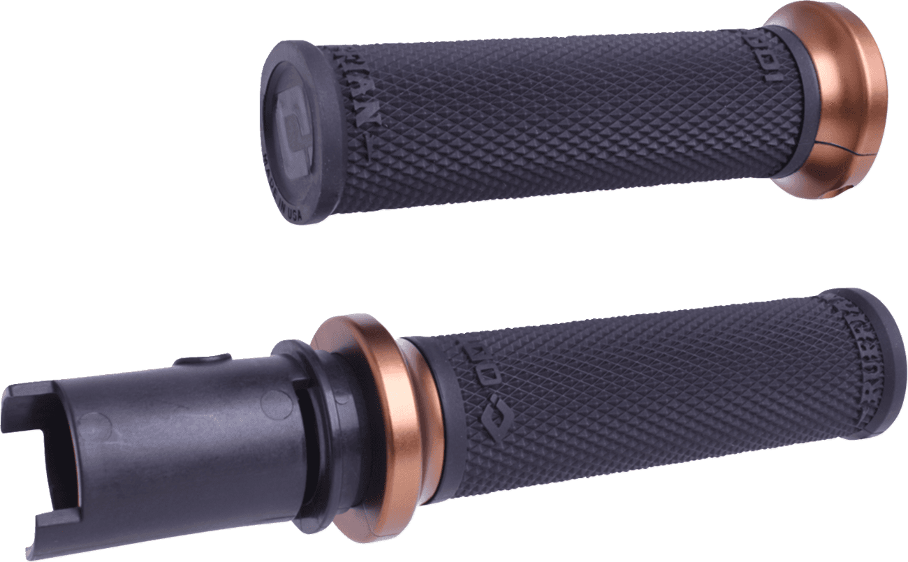 ODI 06303422 Ruffian Lock-On Street Grips - CVO - Black/Bronze