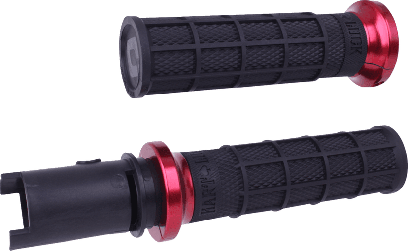 ODI 06303524 Hart-Luck Signature V-Twin Lock-On™ Grips - CVO - Black/Red