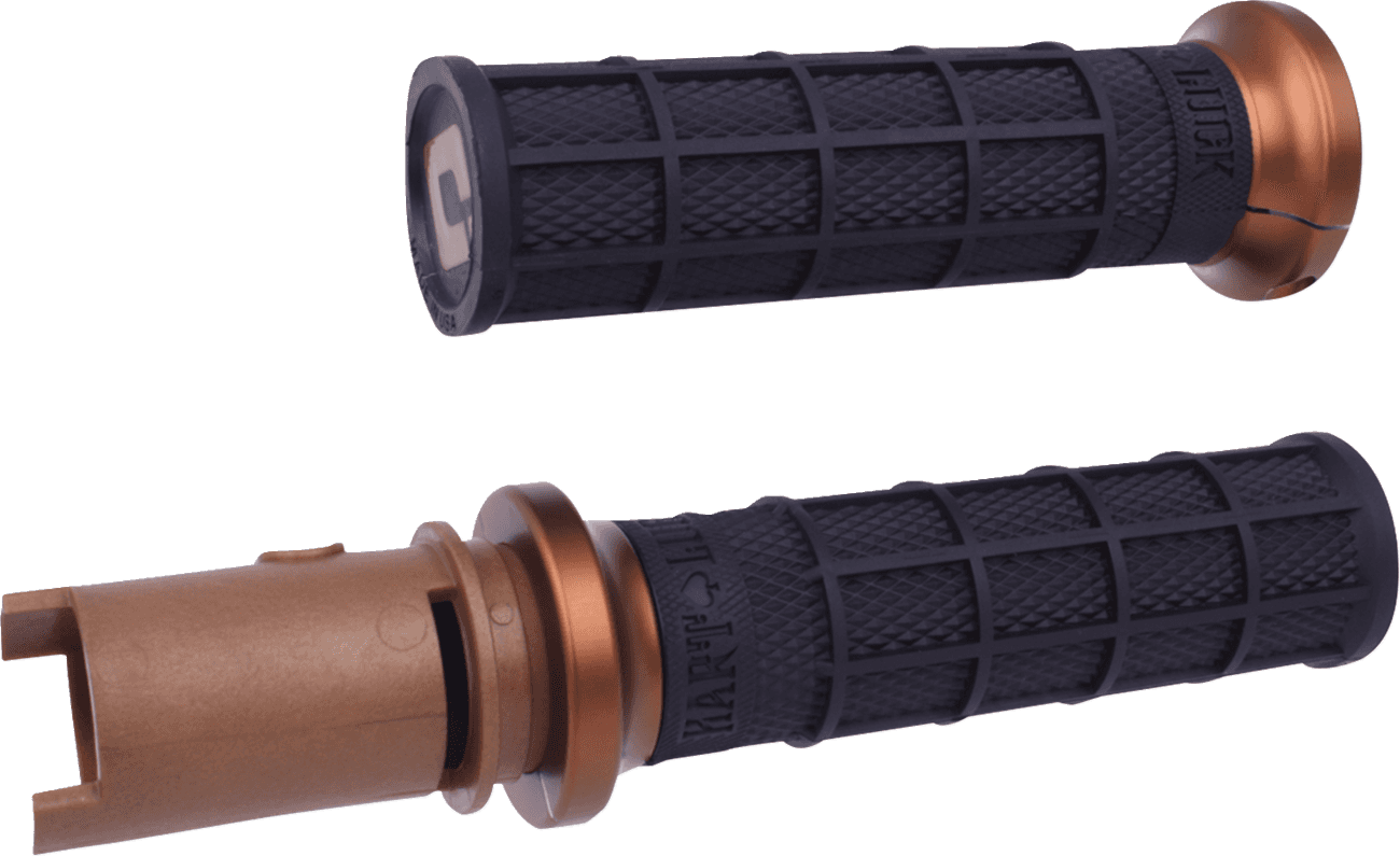 ODI 06303527 Hart-Luck Signature V-Twin Lock-On™ Grips - CVO - Black/Bronze