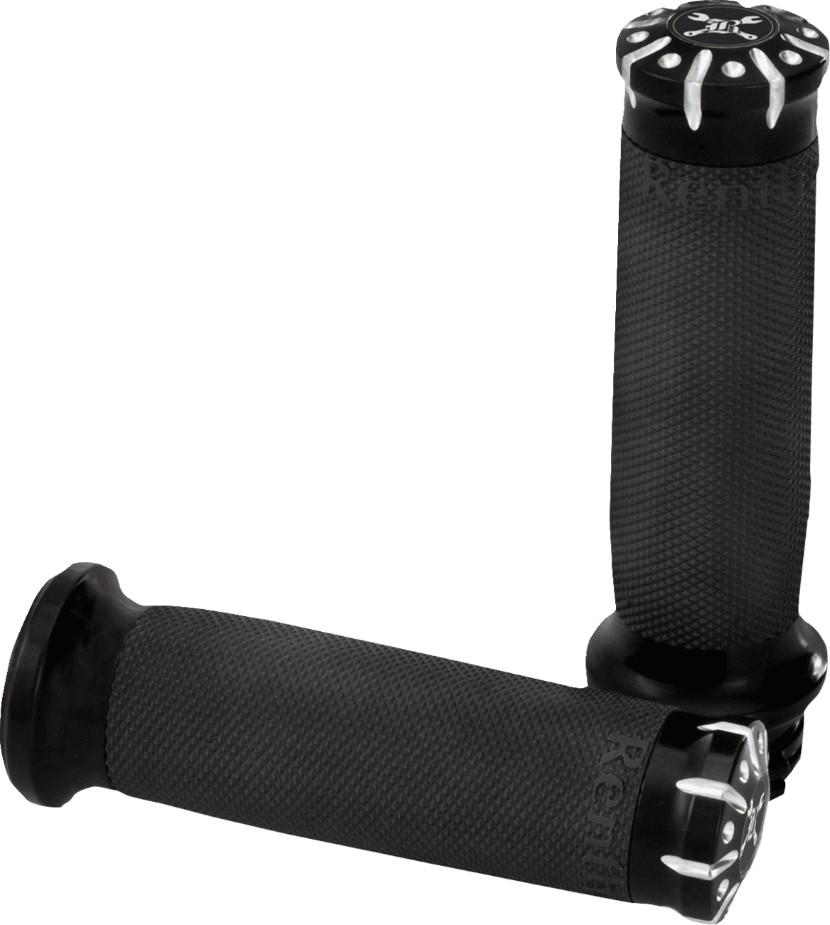BURLY BRAND 06303542 Hawk Grips - Dual Cable - Black Machined