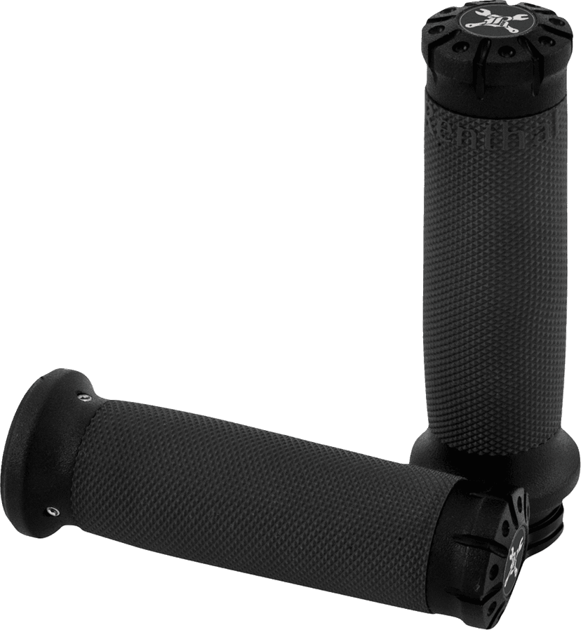 BURLY BRAND 06303544 Hawk Grips - TBW - Black Machined