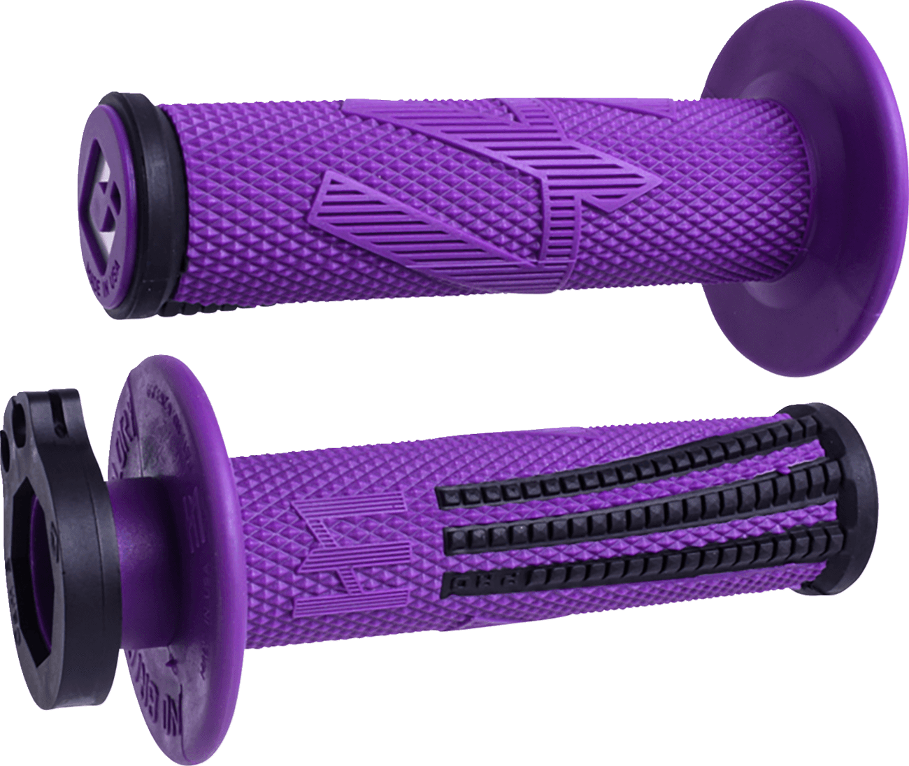 ODI 06303571 Emig Pro V2 Lock-On Grips - Purple/Black
