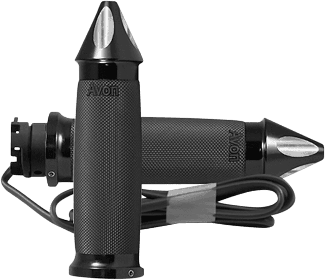 AVON GRIPS 0631-0221 Heated Grips - Custom Contour - Spike - Indian - Black