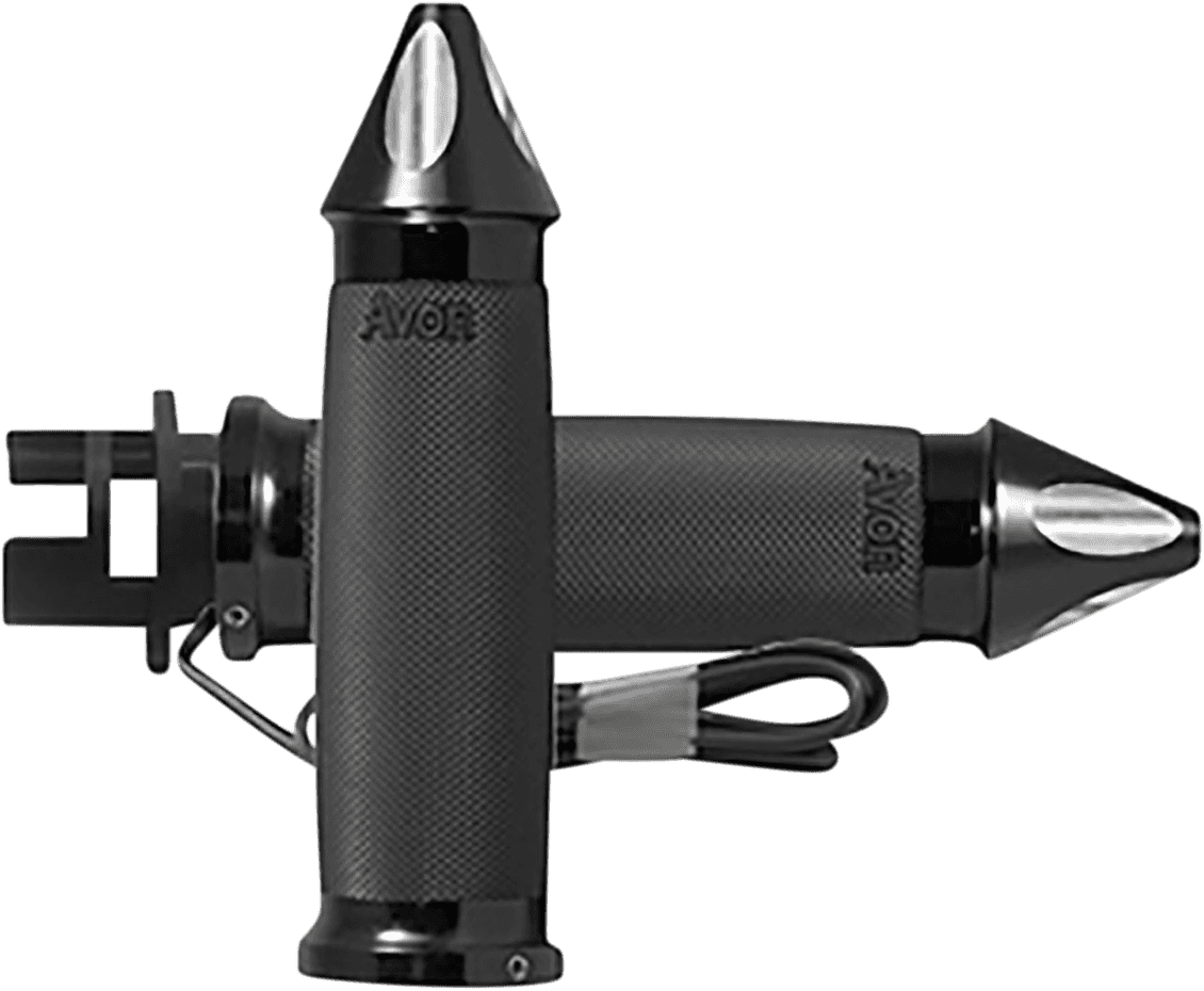 AVON GRIPS 0631-0231 Heated Grips - Custom Contour - Spike - Indian - Black