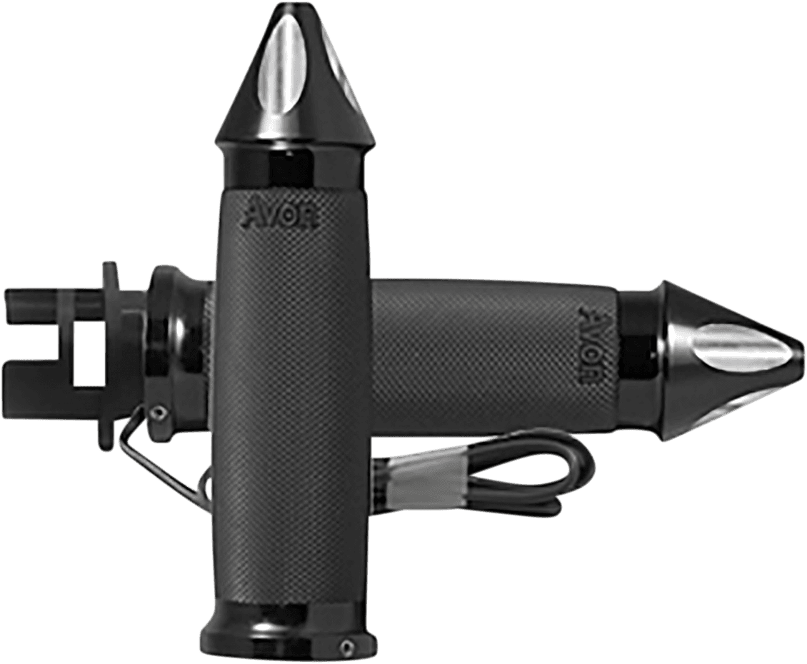 AVON GRIPS 0631-0231 Heated Grips - Custom Contour - Spike - Indian - Black