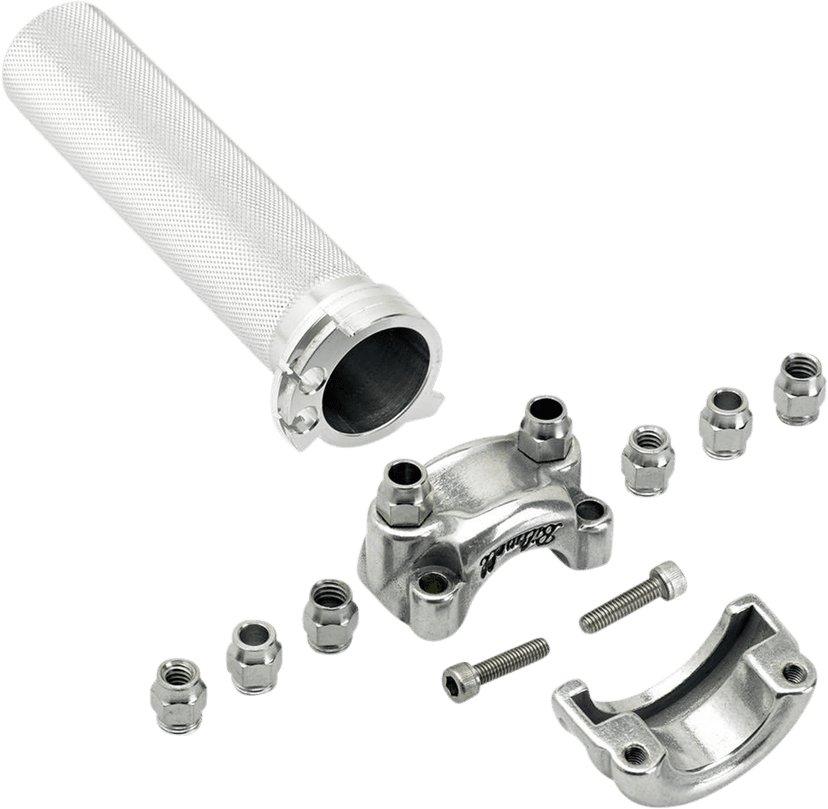 BILTWELL 0632-0628 1" Whiskey Throttle Assembly - Dual Cable - Polished — image 3 of 3