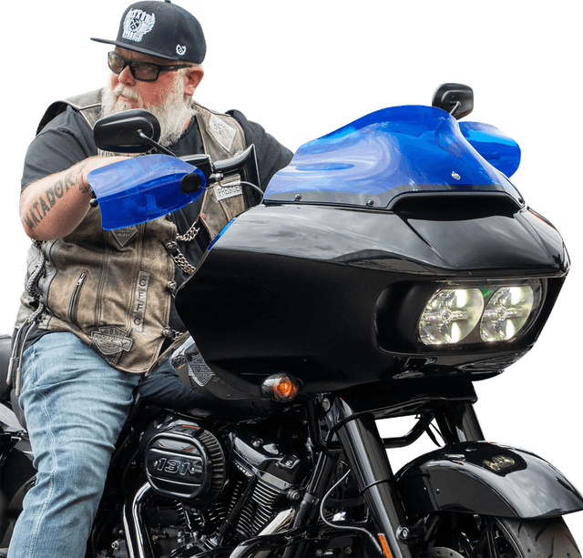 KLOCK WERKS 06352833 Flare® Handguards - '23-'25 Harley-Davidson - Blue — image 2 of 4