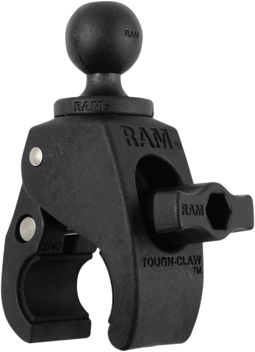 RAM MOUNTS 06360011 Tough-Claw™ with 1" Diameter Rubber Ball - 5/8"-1-1/2"