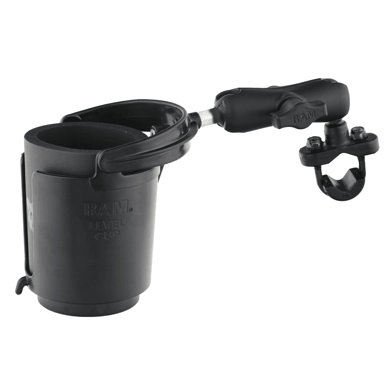 RAM MOUNTS 06360129 Handlebar Rail Mount with U-Bolt Base, Level Cup™ Drink Holder and Koozie — image 1 of 3