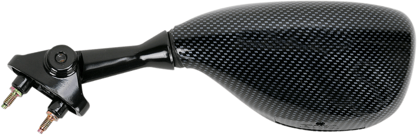 EMGO 0640-0046 Mirror - Side View - Black/Carbon Fiber - Trapezoid - Left - Kawasaki — image 2 of 2