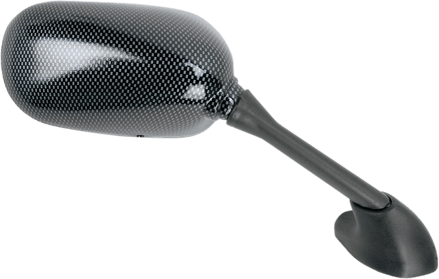 EMGO 0640-0059 Mirror - Side View - Black/Carbon Fiber - Rectangle - Right - Yamaha — image 2 of 2