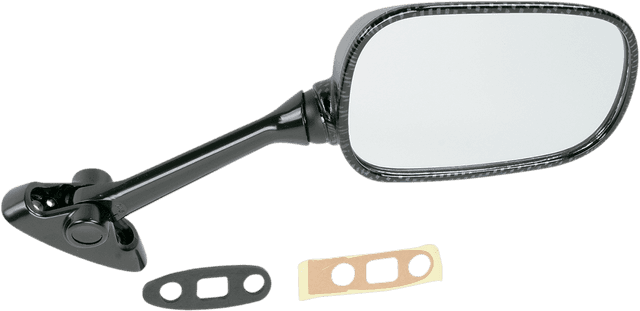 EMGO 0640-0062 Mirror - Side View - Black/Carbon Fiber - Rectangle - Right - Suzuki — image 1 of 2