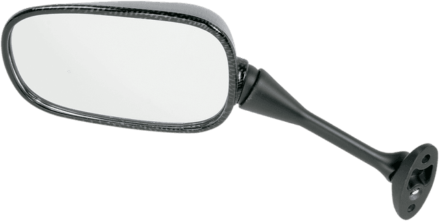 EMGO 0640-0067 Mirror - Side View - Black/Carbon Fiber - Rectangle - Left - Honda