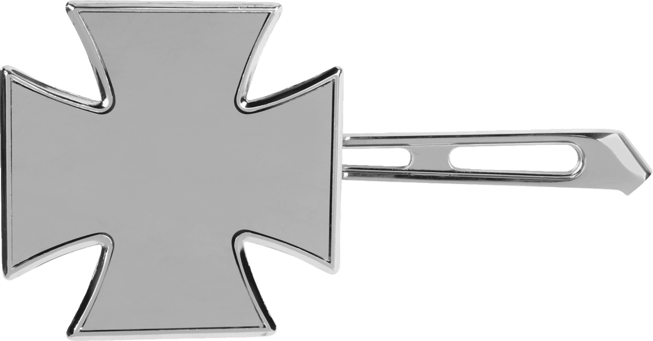 EMGO 0640-0075 Mirror - Side View - Maltese Cross - Split Stem - Left - Bolt-On - Each