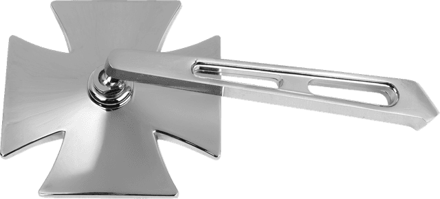 EMGO 0640-0076 Mirror - Side View - Maltese Cross - Split Stem - Right - Bolt-On - Each — image 2 of 3