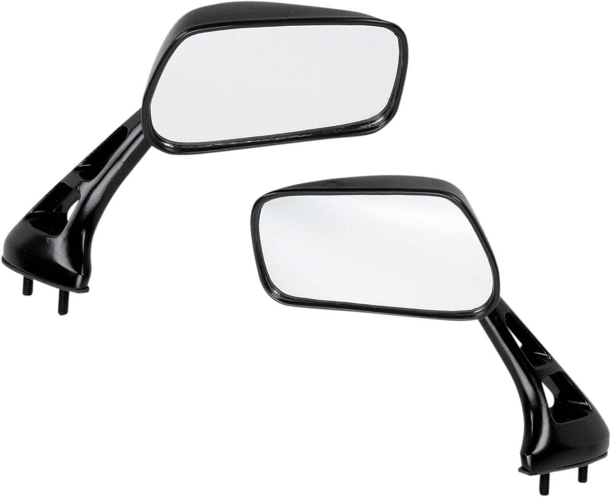 EMGO 0640-0081 Mirrors - GSX-R/Mini - Side View - Rectangle - Black - Pair