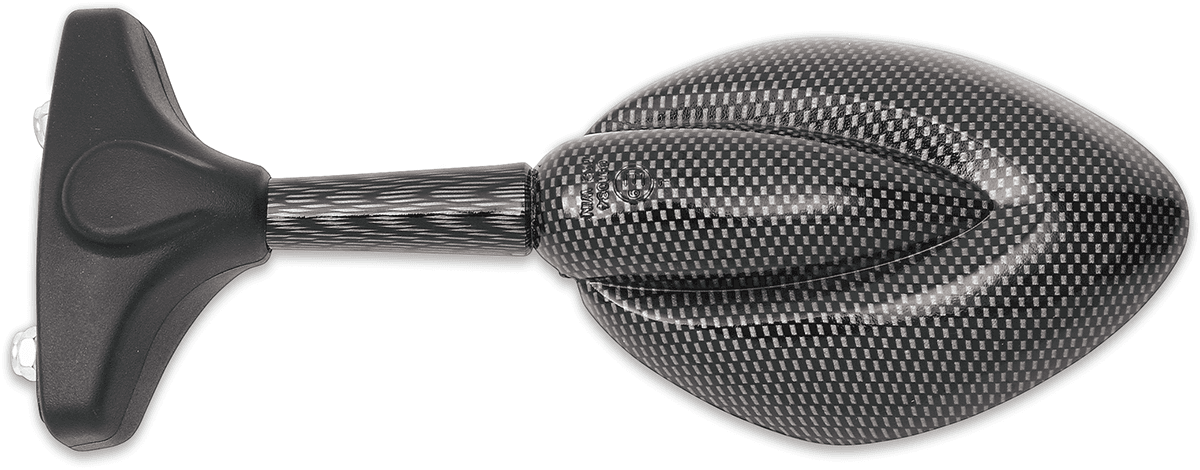 PARTS UNLIMITED 0640-0124 Mirror - Side View - Teardrop - Carbon Fiber - Left/Right - Each