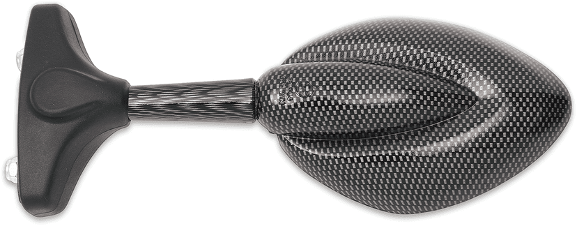 PARTS UNLIMITED 0640-0124 Mirror - Side View - Teardrop - Carbon Fiber - Left/Right - Each