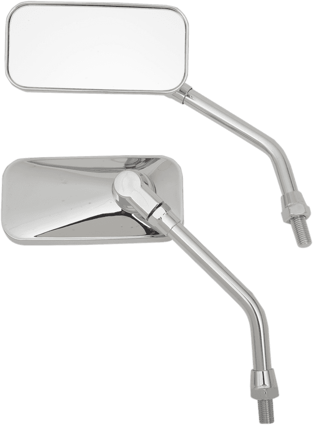 EMGO 0640-0157 Mirrors - El Chico - Side View - Rectangle - Chrome - M10x1.25 - Pair