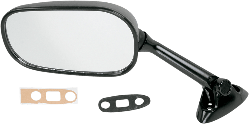 EMGO 0640-0164 Mirror - Side View - Rectangle - Black - Left — image 1 of 2
