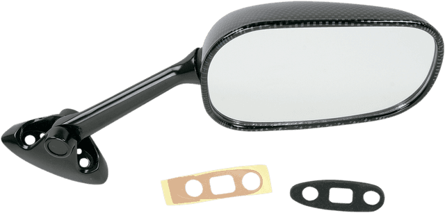 EMGO 0640-0165 Mirror - Side View - Black/Carbon Fiber - Rectangle - Right - Suzuki — image 1 of 2