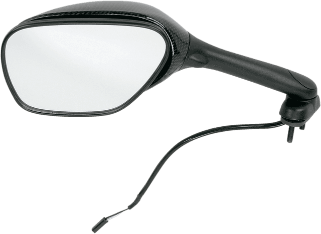 EMGO 0640-0170 Mirror - Side View - Lighted - Black/Carbon Fiber - Rectangle - Left - Suzuki — image 2 of 2