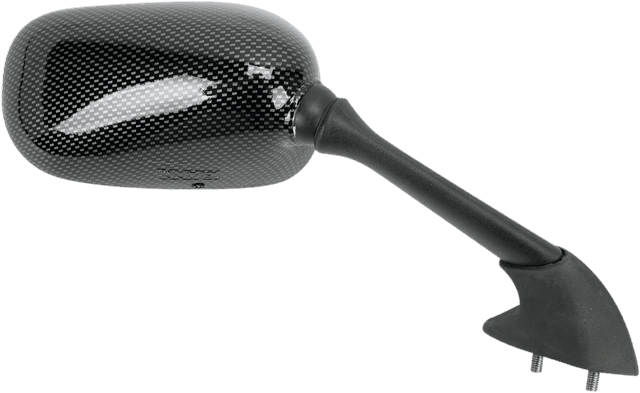 EMGO 0640-0181 Mirror - Side View - Black/Carbon Fiber - Rectangle - Right - Yamaha — image 2 of 2