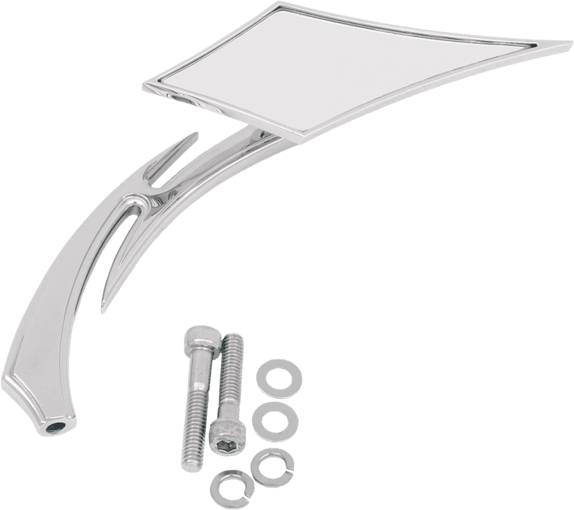 DRAG SPECIALTIES 0640-0218 Mirror - Lance - Side View - Diamond - Chrome - Each