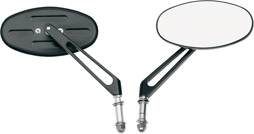 DRAG SPECIALTIES 0640-0286 Mirror - Stealth II - Side View - Oval - Black — image 1 of 3
