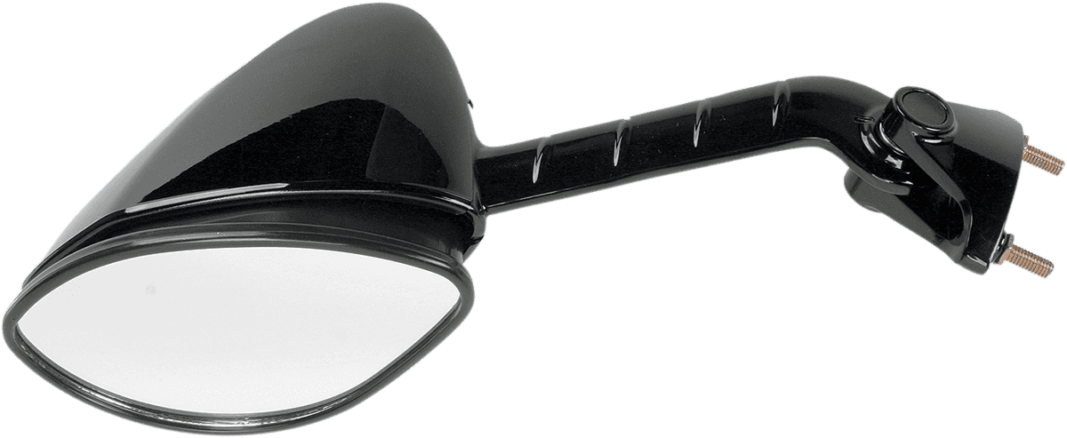 EMGO 0640-0364 Mirror - Side View - Cat Eye - Black - Left