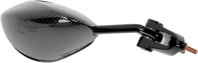 EMGO 0640-0369 Mirror - Side View - Black/Carbon Fiber - Rectangle - Right - Kawasaki