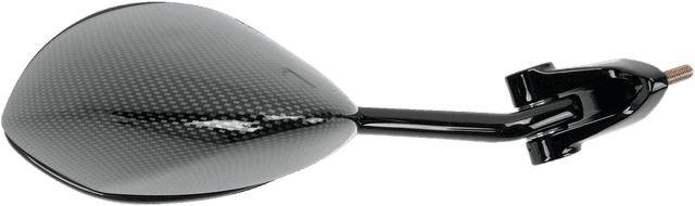 EMGO 0640-0370 Mirror - Side View - Black/Carbon Fiber - Rectangle - Left - Kawasaki