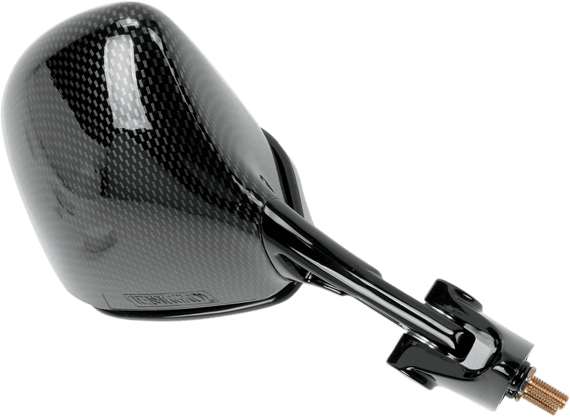 EMGO 0640-0371 Mirror - Side View - Black/Carbon Fiber - Rectangle - Right - Kawasaki