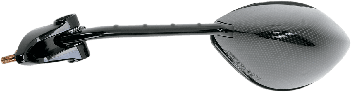 EMGO 0640-0374 Mirror - Side View - Black/Carbon Fiber - Rectangle - Left - Kawasaki