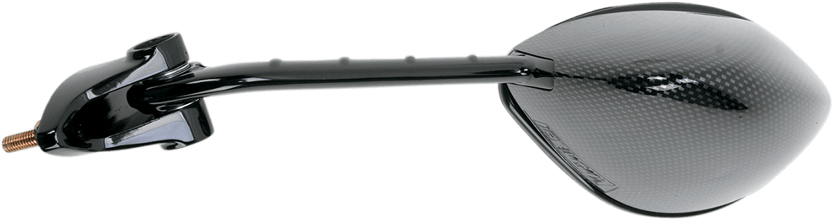 EMGO 0640-0374 Mirror - Side View - Black/Carbon Fiber - Rectangle - Left - Kawasaki
