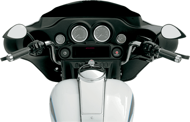 DRAG SPECIALTIES 0640-0389 Mirror - Side View - Teardrop - Black - Curved/Long Stem - Each — image 2 of 2