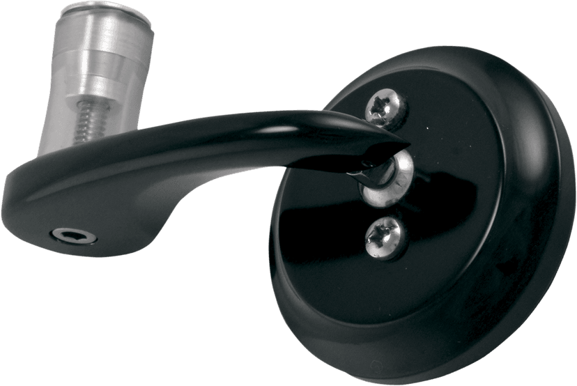 TODD'S CYCLE 0640-0432 Mirror - Shooter - Side View - Round - Black - Right — image 2 of 3