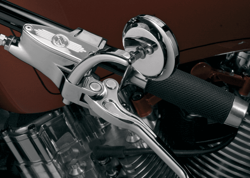 TODD'S CYCLE 0640-0433 Mirror - Shooter - Side View - Round - Chrome - Left - Each — image 2 of 3